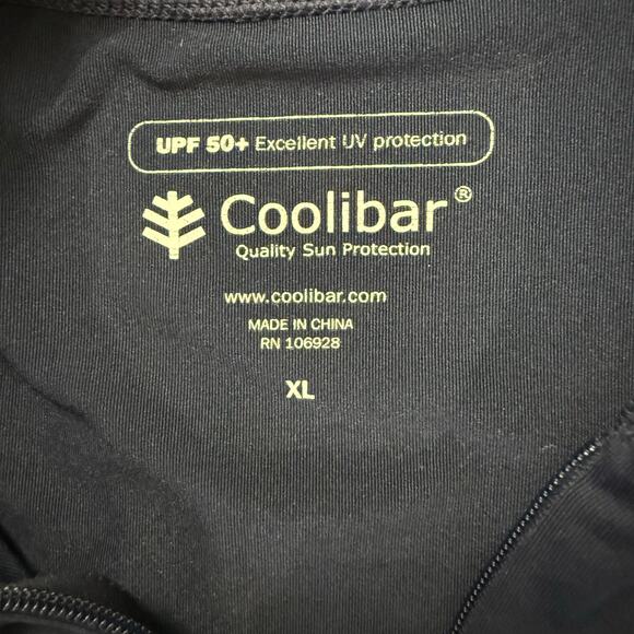 Coolibar Ruche Women's Swim Cover Dress Rash Guard UPF 50+ Navy Ruffle Sz XL - Picture 5 of 6